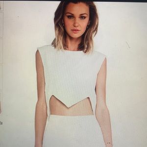 Backstage white crop top